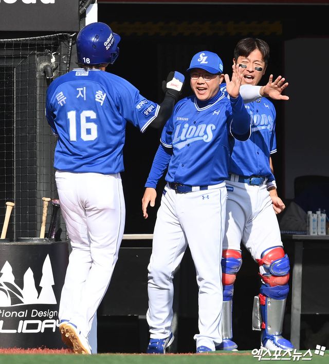 박진만 감독은 류지혁에게 보상하겠다는 뜻을 밝혔다. 엑스포츠뉴스 DB