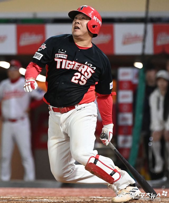 KIA 타이거즈 주전 1루수 이우성. 엉덩이 통증으로 5월 22일 롯데 자이언츠와의 사직 원정 경기 선발 라인업에서 제외됐다. 사진 엑스포츠뉴스 DB