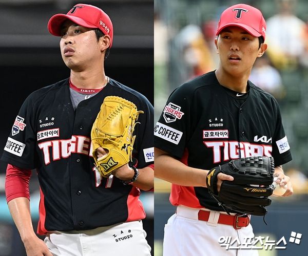 KIA 타이거즈 언더핸드 임기영과 좌완 이의리. 오는 5월 31일 창원 NC 다이노스전에 맞춰 1군 콜업이 유력하다. 사진 엑스포츠뉴스 DB