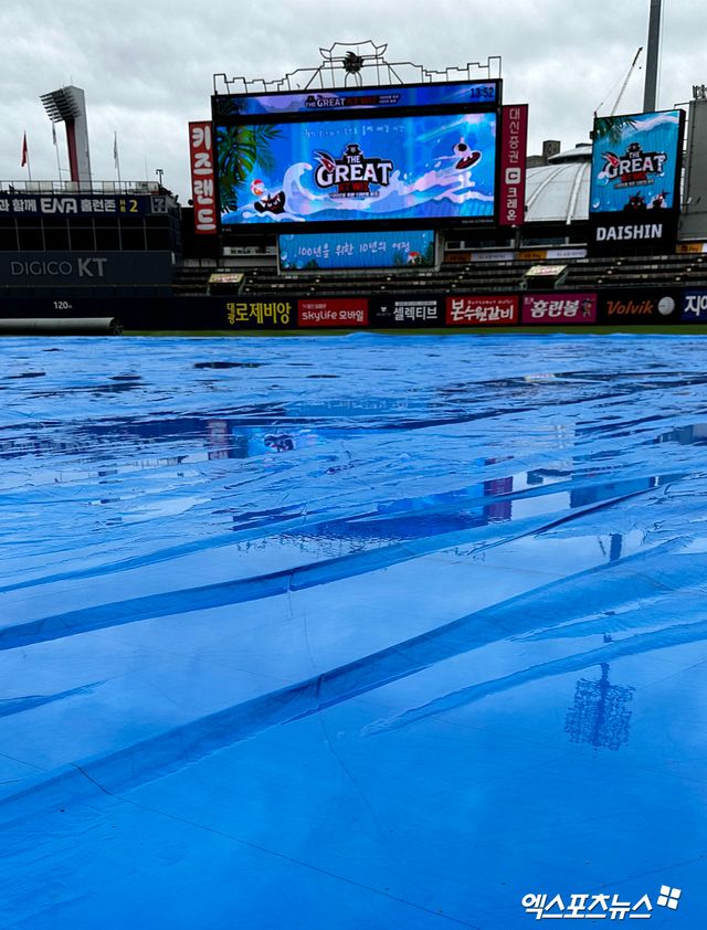 26일 수원KT위즈파크에서 열릴 예정이었던 2024 신한 SOL Bank KBO리그 키움 히어로즈와 KT 위즈의 팀 간 8차전이 우천으로 취소됐다. 엑스포츠뉴스DB