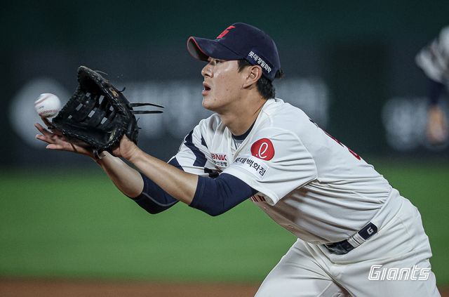 롯데 자이언츠 타자 유망주 나승엽. 5월 3일 대구 삼성 라이온즈파크에서 열린 2024 신한 SOL Bank KBO리그 삼성 라이온즈와 시즌 4차전에서 1안타 1득점으로 팀의 8-7 승리에 힘을 보탰다. 사진 롯데 자이언츠