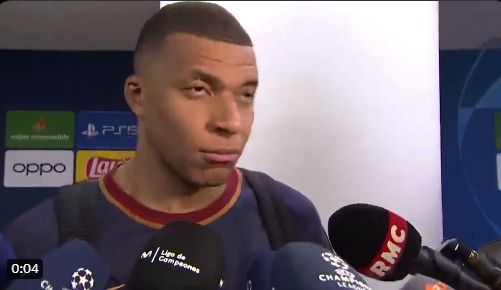 PSG(파리 생제르맹) 소속 공격수 음바페는 8일(한국시간) 프랑스 파리에 위치한 파르크 데 프랭스에서 열린 도르트문트와의 2023-2024시즌 유럽축구연맹(UEFA) 챔피언스리그 준결승 2차전 홈 경기에 선발 출전해 풀타임을 소화했으나 별다른 활약 없이 경기를 마쳤다. 경기 후 믹스드존(공동취재구역)에서 킬리앙 음바페(25)가 황당한 질문에 크게 불쾌함을 드러내며 퇴근했다. 무비스타