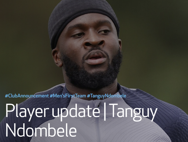 토트넘에서 지난 2019년 야심차게 영입했으나 기량이 떨어져 거의 활용하지 못한 미드필더 탕기 은돔벨레가 결국 퇴단하게 됐다. 토트넘은 지난 12일 구단 홈페이지를 통해 은돔벨레와 계약해지를 했다고 밝혔다. 은돔벨레와 계약기간이 1년 남았기 때문에 그냥 내보내진 못한다. 그의 연봉이 180억원 수준인 것을 고려, 토트넘은 위약금으로 절반 수준인 88억원을 지급한 것으로 알려졌다. 은돔벨레와 계약한 5년간 그에게 2000억원을 썼다. 토트넘 홈페이지