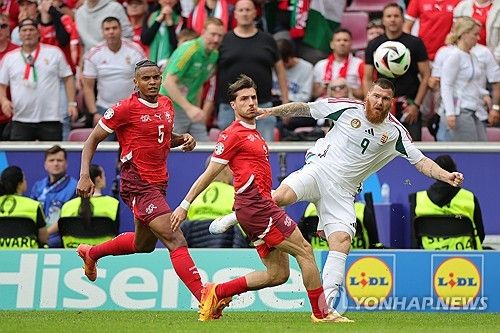 영국 매체 데일리 메일이 16일(한국시간) 스위스와 헝가리의 맞대결에 출전한 마틴 아담에 팬들이 사랑에 빠졌다고 보도했다.&nbsp; 헝가리는 15일 독일 쾰른 스타디움에서 열린 스위스와의 유럽축구연맹(UEFA) 유로 2024 A조 1차전에서 1-3으로 완패했다.&nbsp;마틴은 이날 11분을 뛰면서 최전방에서 고군분투했다. 슈팅을 시도하지 못했지만, 최고 속도 27.7km/h를 기록하면서 종횡무진 움직임을 가져갔다.&nbsp; 매체는 단 11분 만에 마틴이 축구 팬들의 마음을 사로잡았다고 소개했다. 연합뉴스