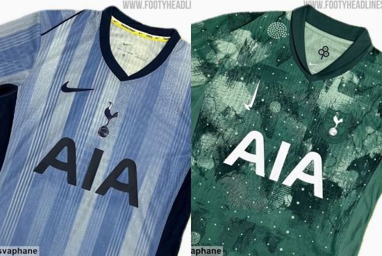 유니폼 전문 사이트 푸티 헤드라인즈가 3일(한국시간) 토트넘 홋스퍼의 2024-2025시즌 원정 유니폼과 써드 유니폼 디자인 유출 샷을 공개했다.&nbsp; 이미 다음 시즌 토트넘 홈 유니폼 판매가 시작된 상황에서 매체는 새로운 색상과 디자인의 원정, 써드 유니폼을 공개했다.&nbsp;푸티헤드라인즈