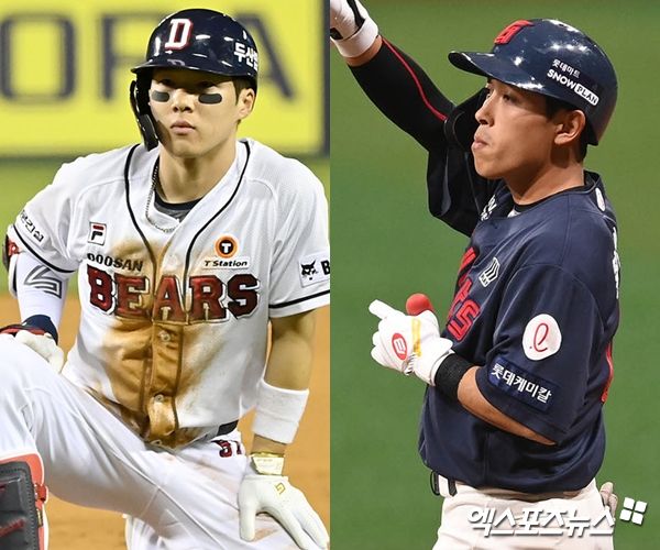 7월 3일 현재 2024 신한 SOL Bank KBO리그 도루 부문 1, 2위를 달리고 있는 두산 베어스 조수행과 롯데 자이언츠 황성빈. 사진 엑스포츠뉴스 DB