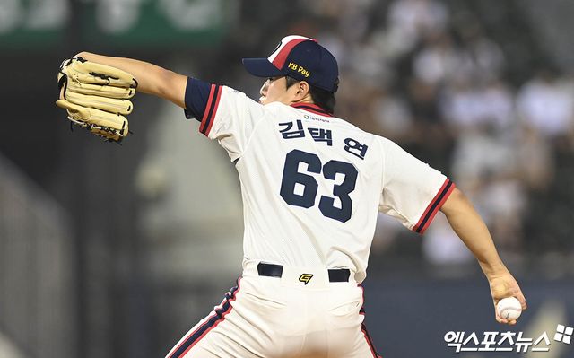 13일 오후 서울 송파구 잠실야구장에서 열린 '2024 신한 SOL Bank KBO리그' 삼성 라이온즈와 두산 베어스의 경기, 9회초 두산 김택연이 역투하고 있다. 엑스포츠뉴스 DB