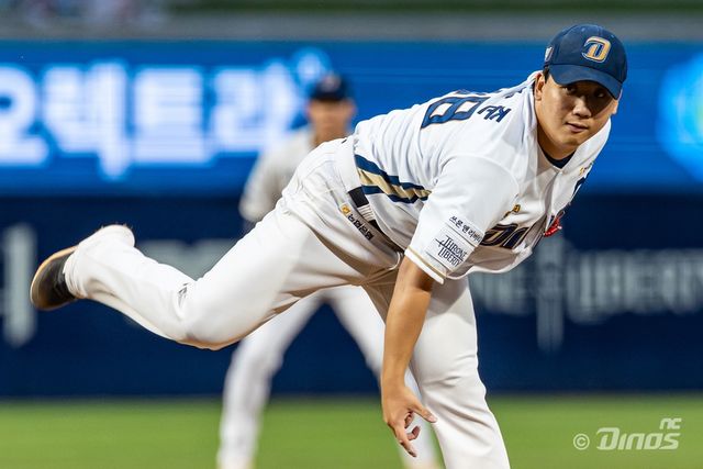 NC 투수 이용준은 3일 창원 NC파크에서 열린 '2024 신한 SOL Bank KBO 리그' 키움과 주중 3연전에서 첫 번째 경기에서 선발 등판했다. 이날 6이닝 2실점으로 호투해 시즌 최고의 투구를 선보여 시즌 2승을 챙겼다. NC 다이노스