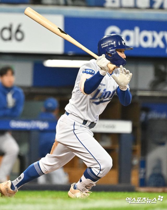 삼성 내야수 김지찬은 지난해 성공적으로 외야수 변신에 성공했다. 뛰어난 콘택과 주루 센스를 선보여 눈길을 끌었다. 엑스포츠뉴스 DB