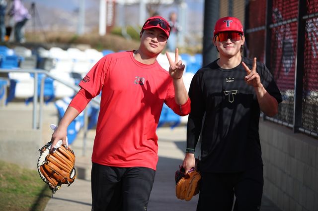 KIA 타이거즈 내야수 김도영이 미국 어바인 스프링캠프에 참가해 훈련을 소화하고 있다. KIA 타이거즈