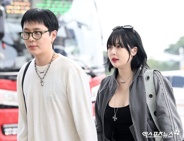 (왼쪽부터) 용준형, 현아.