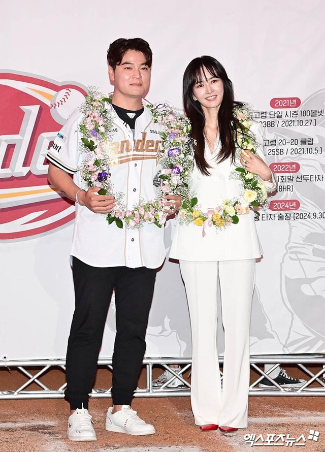 추신수와 하원미 부부.