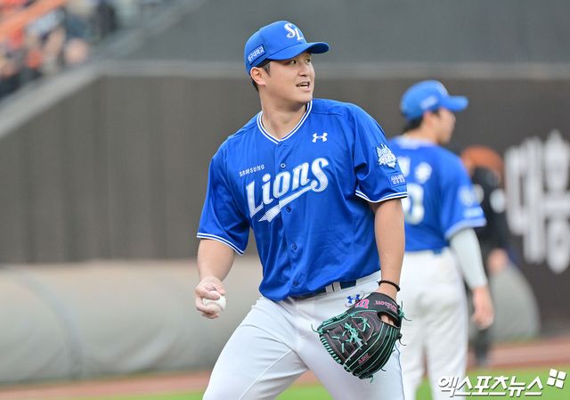 삼성 라이온즈 우완 최원태가 19일 대전 한화생명 볼파크에서 열린 한화 이글스와의 2025 신한 SOL Bank KBO 포스트시즌 플레이오프(5전 3선승제, 한화 1승) 2차전에 선발등판,&nbsp;7이닝 4피안타 1피홈런 2볼넷 4탈삼진 1실점을 기록했다. 사진 김한준·박지영 기자