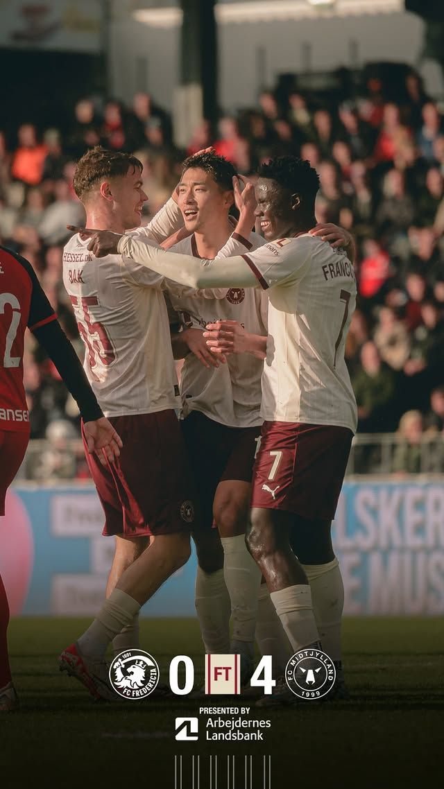 한국 국가대표 공격수 조규성이 소속팀 미트윌란 경기서 시즌 첫 풀타임을 뛰며 시즌 4호골을 신고했다. 조규성은 26일(한국시간) 덴마크 프레데리시아의 몬야사 파크에서 열린 프레데리시아와의 2025-2026시즌 수페르리가 13라운드 원정에서 1-0으로 앞서던 전반 34분 상대 골망을 흔들었다. 미트윌란