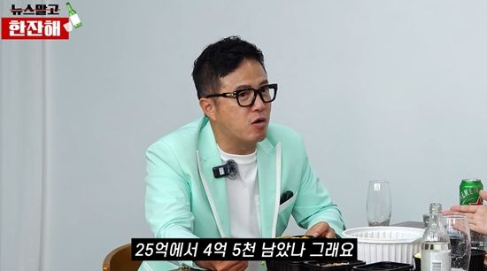 조영구가 주식으로 돈을 잃었다고 고백했다. 사진=유튜브 채널 '김현욱의 뉴스말고 한잔해'