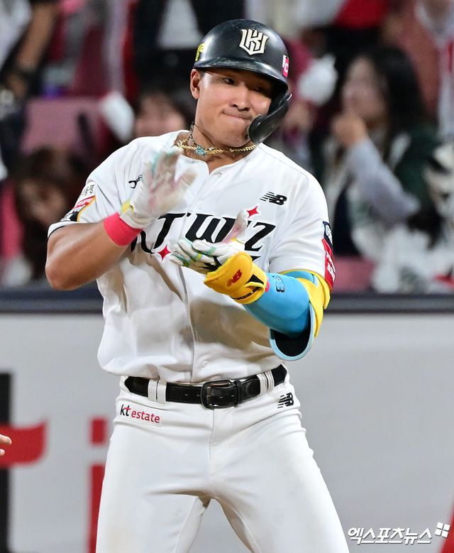 2025시즌 KBO리그 신인상 수상이 유력한 KT 위즈 외야수 안현민. 사진 엑스포츠뉴스 DB