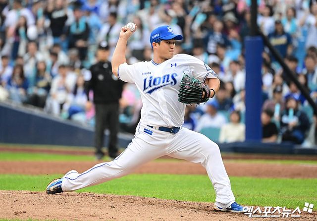 삼성 라이온즈 우완 최원태가 9일 인천 SSG랜더스필드에서 열리는 2025 신한 SOL Bank 준플레이오프(5전 3승제) 1차전에 선발투수로 나선다. 사진 엑스포츠뉴스 DB