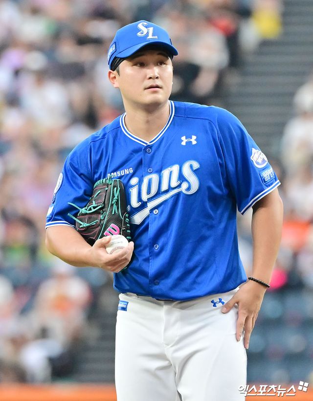 삼성 라이온즈 우완 최원태가 9일 인천 SSG랜더스필드에서 열리는 2025 신한 SOL Bank 준플레이오프(5전 3승제) 1차전에 선발투수로 나선다. 사진 엑스포츠뉴스 DB