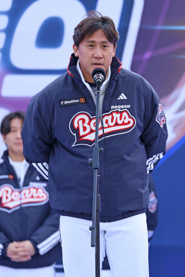 두산 베어스 이용찬이 23일 서울 잠실야구장에서 열린 '2025 곰들의 모임' 행사에 참석했다. 두산 베어스