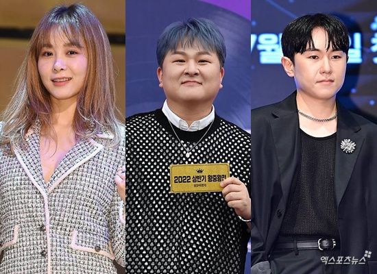 옥주현, 허각, 임한별(왼쪽부터)