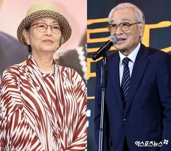 (왼쪽부터) 김영옥, 故 이순재.