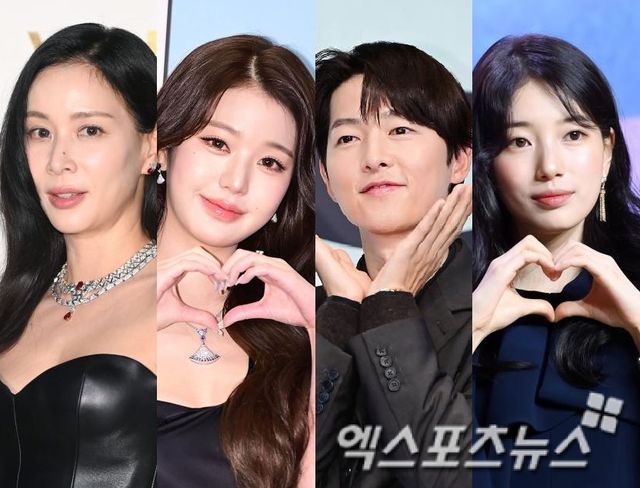 고소영, 아이브 장원영, 송중기, 수지.