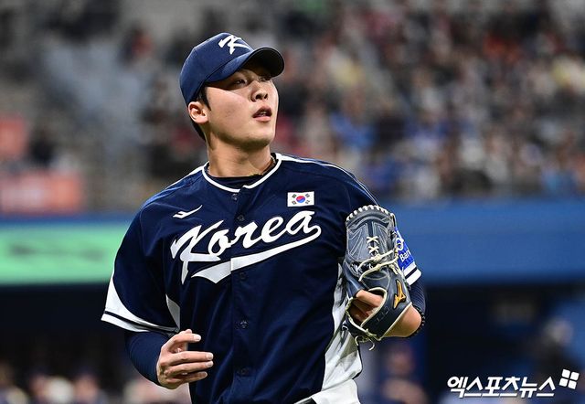 이민석이 9일 서울 고척스카이돔에서 열린&nbsp;'2025 네이버 K-베이스볼 시리즈(K-BASEBALL SERIES NAVER)' 체코와의 두 번째 평가전에서 2이닝 무실점으로 호투했다. 사진 김한준, 박지영 기자