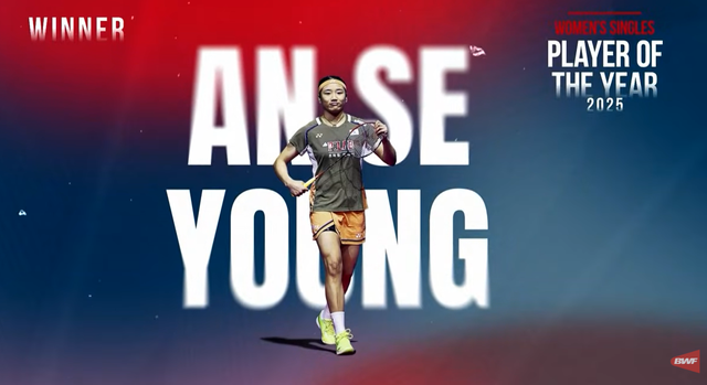 안세영은 15일(한국시간) 중국 항저우에서 열린 BWF 갈라 어워즈에서 2관왕에 올랐다. 우선 '선수들이 뽑은 올해의 여자선수'를 수상했다. 이어 BWF가 자체 심사를 거쳐 주는 '올해의 선수 여자단식' 부문을 탔다. '올해의 선수 여자단식' 3연패는 안세영이 최초다. 안세영은 올해 슈퍼 1000 3개 대회(말레이시아 오픈, 전영 오픈, 인도네시아 오픈)와 슈퍼 750 5개 대회(인도 오픈, 일본 오픈, 중국 마스터스, 덴마크 오픈, 프랑스 오픈) 등 세계랭킹 1~15위 선수들의 의무 출전 대회 10개 대회 중 8개 대회에서 결승에 올라 모두 이겼다. 슈퍼 500 호주 오픈, 슈퍼 300 오를레앙 마스터스에서도 우승했다. BWF 유튜브