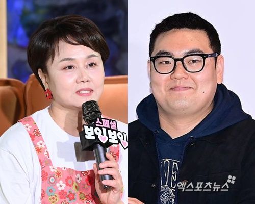 이경실, 손보승 모자 