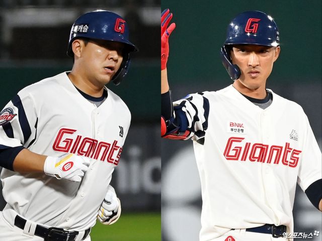 반등이 필요한 롯데 베테랑 김민성-노진혁(왼쪽부터). 이들은 퓨처스리그 스프링캠프에서 부활을 꿈꾼다. 엑스포츠뉴스 DB