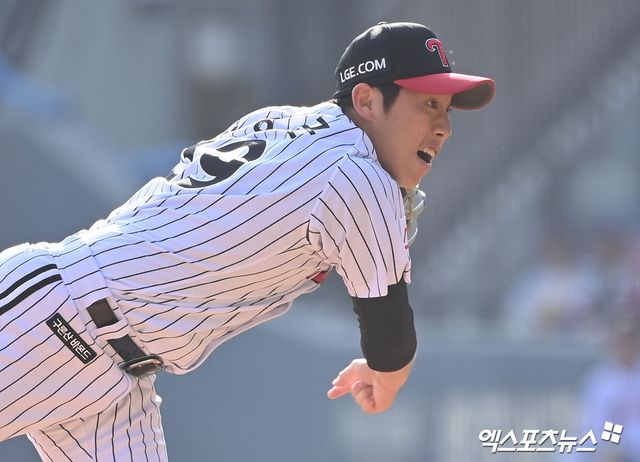 LG 투수 박명근은 지난해 2년차 징크스를 피하지 못했다. 이를 이겨내고자 비시즌 만반의 준비를 하고 있다. 엑스포츠뉴스 DB