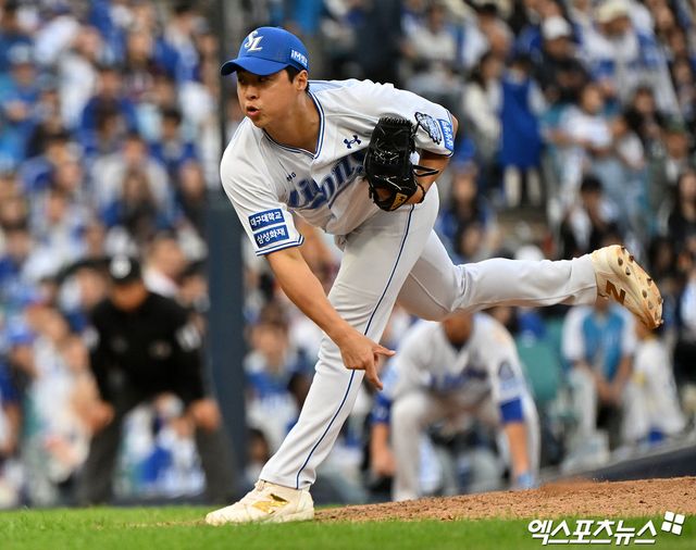 삼성 투수 김윤수는 개명에 나서며 2025시즌을 향한 힘찬 각오를 다졌으나 '오른쪽 팔꿈치 굴곡근 손상'으로 잠시 쉬어가게 됐다. 엑스포츠뉴스 DB