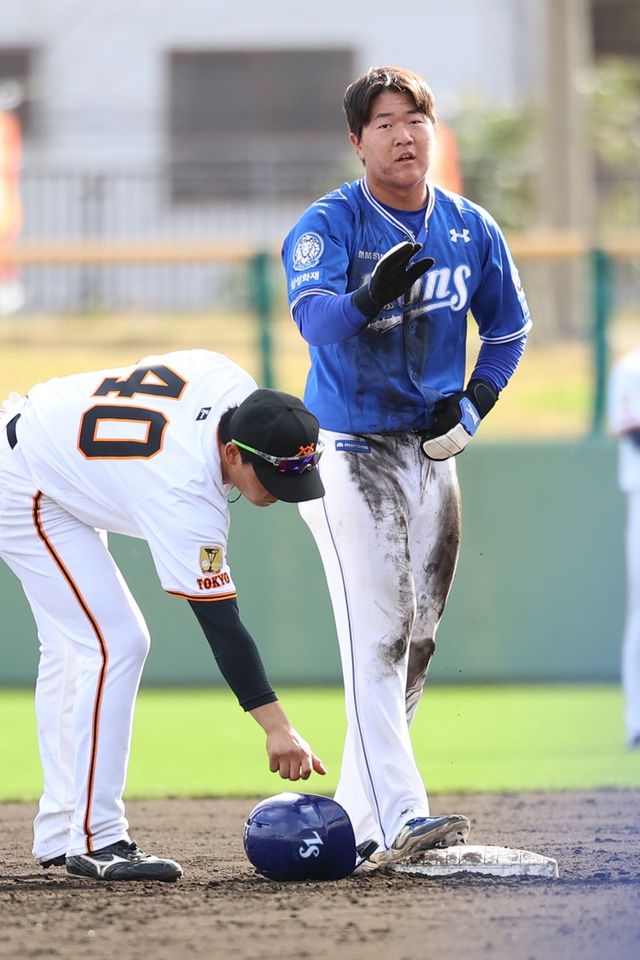 삼성 라이온즈 내야수 차승준(오른쪽). 삼성 라이온즈