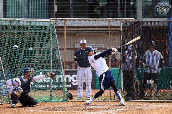 두산 베어스 외야수 김대한이 호주 블랙타운 스프링캠프 훈련에 임하고 있다. 두산 베어스