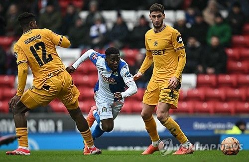 비토르 페레이라 감독이 이끄는 울버햄튼이 9일(한국시간) 영국 블랙번에 있는 이우드 파크에서 열린 블랙번 로버스와의 2024-2025시즌 FA컵 4라운드 원정 경기에서 2-0으로 승리했다.&nbsp;연합뉴스