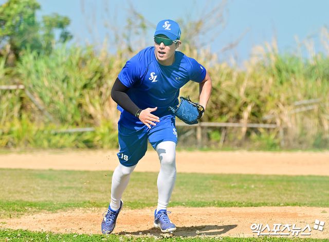 삼성 라이온즈 투수 원태인이 올해 스프링캠프에서 훈련을 소화하고 있다. 엑스포츠뉴스 DB