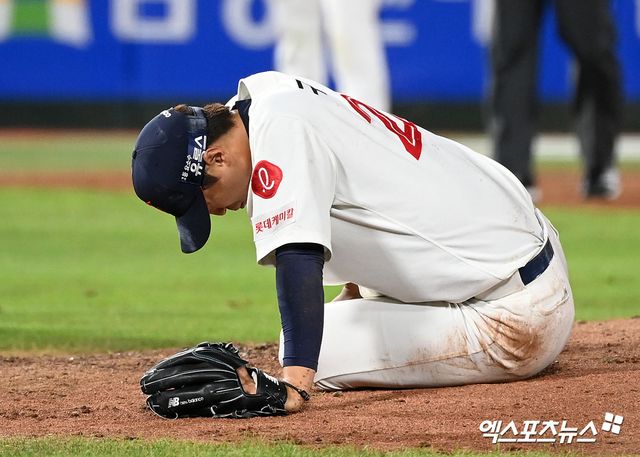 롯데 투수 구승민은 9일 사직구장에서 열린 '2025 신한 SOL Bank KBO 시범경기' KIA전에서 김규성 타구에 왼쪽 종아리를 맞았다. 좀 더 상태를 지켜볼 계획이다. 엑스포츠뉴스 DB