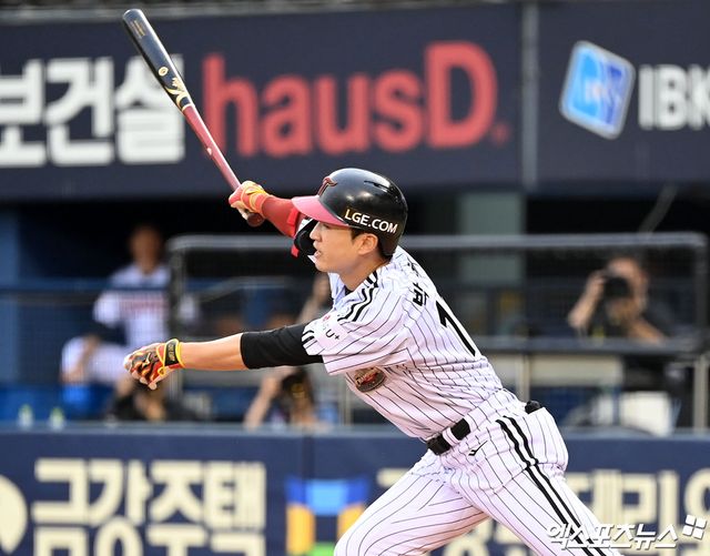 LG와 NC는 17일 잠실구장에서 '2025 신한 SOL Bank KBO 시범경기' 1차전을 진행했다. 4회말 LG 박해민(사진)과 NC 김태경의 맞대결에서 벤치클리어링이 발생했다. 엑스포츠뉴스 DB