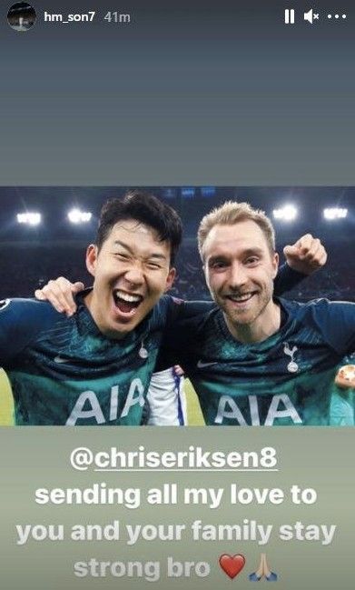 손흥민의 토트넘 초창기 시절 환상 호흡을 자랑했던 덴마크 국적의 미드필더 크릭스티안 에릭센이 현 소속팀인 맨체스터 유나이티드와 결별하면서 프리미어리그를 떠날 것으로 보인다. 에릭센은 18일 덴마크 TV와의 인터뷰에서 맨유와 계약을 갱신하기 어렵다는 점을 인정했다. 애릭센은 손흥민이 터트린 프리미어리그 127골 중 10개를 도왔다. 손흥민 SNS