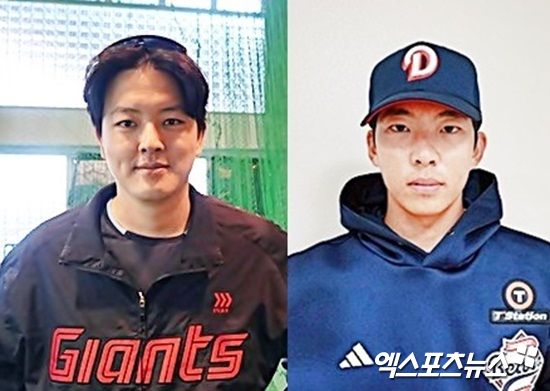 롯데 자이언츠 투수 김원중과 두산 베어스 외야수 김민석의 첫 맞대결이 2일 구춘대회 경기에서 성사될 수 있을까. 미야자키, 김근한 기자