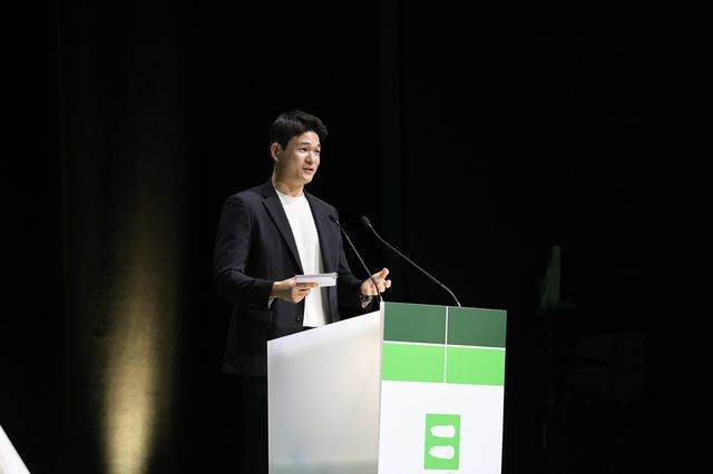 김동현 KADA 선수위원이 WADA 심포지엄에서 홍보하고 있다. KADA