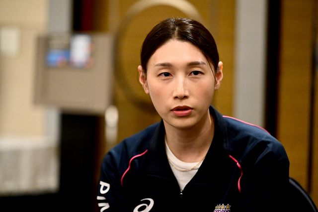 흥국생명 김연경이 21일 V리그 포스트시즌 미디어데이를 앞두고 사전 인터뷰에 임하고 있다. KOVO