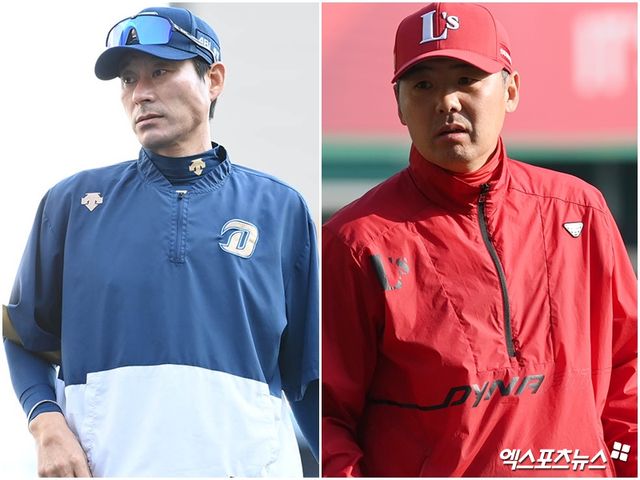 강인권(왼쪽) 전 NC 다이노스 감독과 김원형 전 SSG 랜더스 감독이 내년 3월 열리는 2026 월드베이스볼클래식(WBC) 코칭스태프로 합류한다. 사진 엑스포츠뉴스 DB