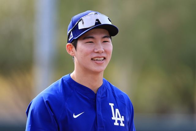 다저스 내야수 김혜성(사진)의 강력한 경쟁자가 나타난 것일까. 미국 현지는 다저스 특급 유망주 프리랜드에게 주목하고 있다. 연합뉴스