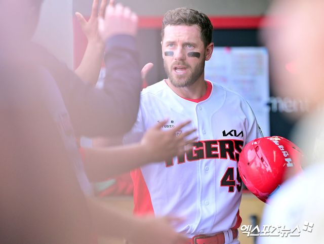KIA 타이거즈 새 외국인 타자 패트릭 위즈덤이 지난 22~23일 NC 다이노스와의 개막 2연전에서 무안타로 침묵했다. 사진 엑스포츠뉴스 DB