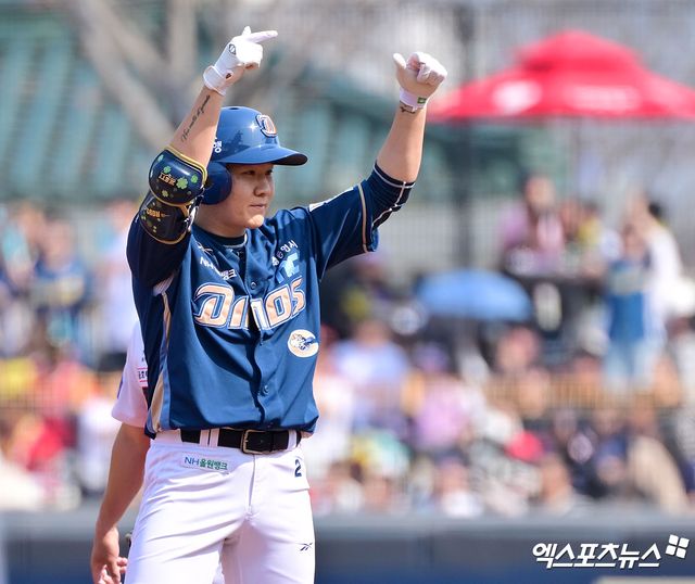 NC 내야수 박민우(사진)는 사촌동생인 한화 투수 박부성에게 프로 선배로서 조언을 건넸다. 엑스포츠뉴스 DB