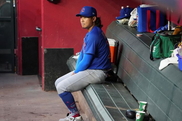 시카고 컵스 좌완투수 이마나가 쇼타가 30일 미국 애리조나주 피닉스 체이스필드에서 열린 2025 미국프로야구 메이저리그(MLB) 애리조나 다이아몬드백스와의 원정경기에 선발 등판해 7이닝 3피안타 2볼넷 4탈삼진 1실점으로 시즌 첫 승을 수확했다. AP 연합뉴스