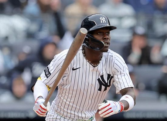 일부 뉴욕 양키스 타자가 사용하는 어뢰 방망이에 대한 관심이 쏟아지는 분위기다. 양키스는 개막 3경기 동안 홈런 15개를 쏘아 올리는 막강한 팀 화력을 과시했다. Imagn Images 연합뉴스