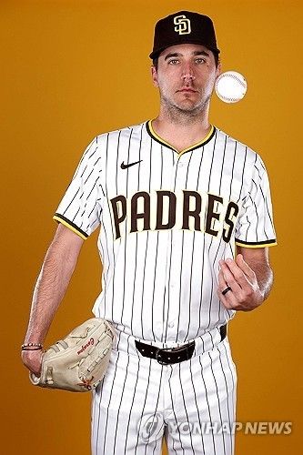 샌디에이고 투수 하트는 다음달 1일(한국시간) 펫코파크에서 열릴 '2025 메이저리그' 클리블랜드전에서 선발 등판할 예정이다. 지난 2020시즌 후 5년 만에 빅리그 복귀다. 연합뉴스 AFP