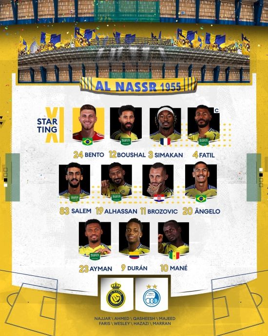 프랑스 매체 레키프는 지난 3일(한국시간) 호날두가 알 나스르의 이란 원정에 2년 전 사건을 이유로 참가하지 않을 것이라고 보도했다. 실제로 호날두는 지난 2일 구단이 공개한 에스테그랄(이란)과의 2024-2025시즌 아시아축구연맹(AFC) 챔피언스리그 엘리트(ACLE) 16강 1차전 원정 명단에 빠졌다. 공격진에 아리프 아이만, 웨슬리, 안젤루, 사디오 마네, 그리고 존 듀란이 포함됐다.&nbsp;알나스르